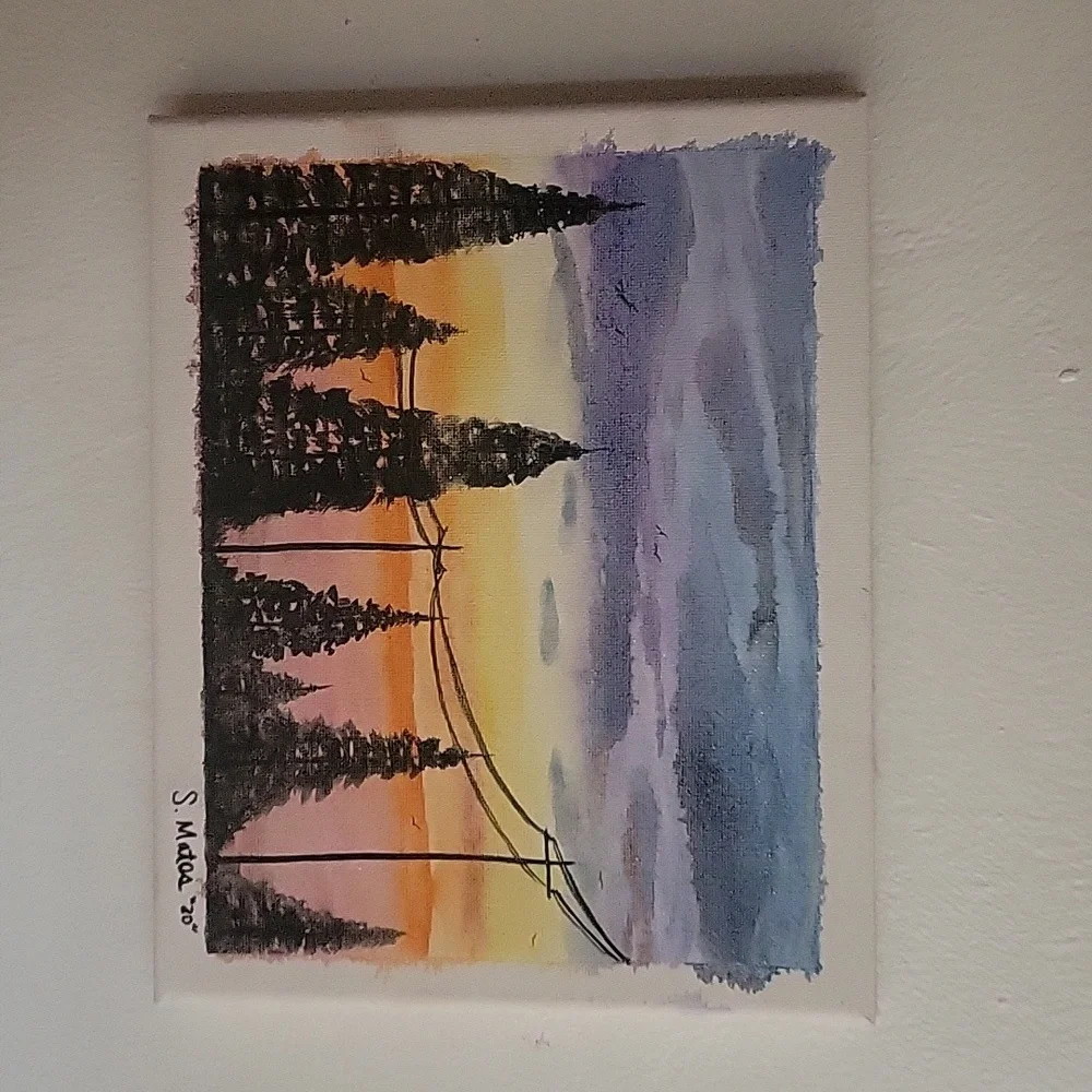 HANDPAINTED ON A SMALL CANVAS - Picture 1 of 1